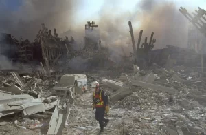 Ground Zero after 9/11 Attacks