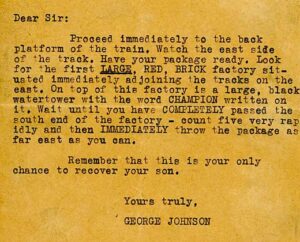 Leopold & Loeb's ransom note for Bobby Franks